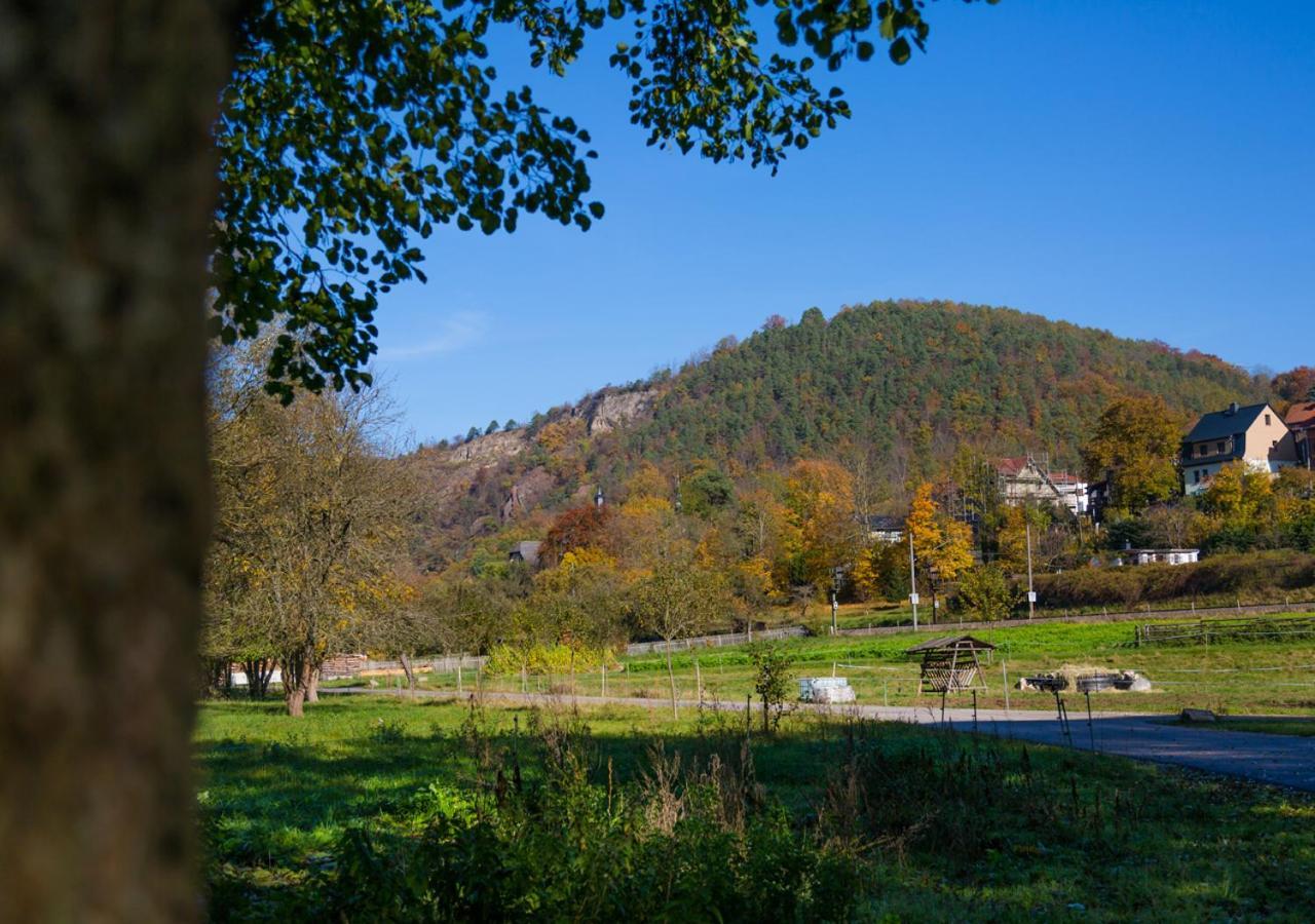 Hotel&Ferienwohnungen Bohlenblick Saalfeld Saale Exterior foto
